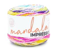 Lion Brand Yarn Mandala Impressions, Bulky Yarn, Wildflower, 1 Pack