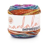 Lion Brand Yarn, Mandala Impressions Multicolor Yarn for Knitting and Crochet, Rainbow, 1 Pack