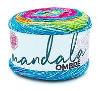 Lion Brand Yarn 551-206 Mandala Ombre Yarn, Happy One Size 551-214
