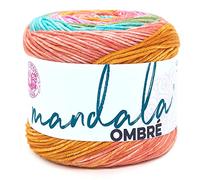Lion Brand Yarn Mandala Ombre Multicolor Yarn for Knitting, Crochet, and Crafts, Tranquil, 1 Pack
