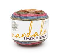Lion Brand Yarn Mandala Sparkle, Multicolor Yarn for Knitting, Crochet and Crafting, Cetus, 1 Pack