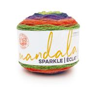 Lion Brand Yarn Mandala Sparkle, Multicolor Yarn for Knitting, Crochet and Crafting, Monoceros, 1 Pack