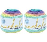 Lion Brand Yarn Mandala Sparkle Yarn, Serpens (Pack of 2)