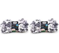Lion Brand Yarn Off The Hook Beginner Loop Yarn for Knit and Crochet, Misty Morning, 2 Pack