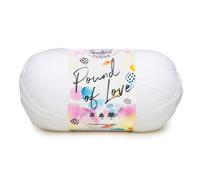 Lion Brand Yarn Pound of Love Value Yarn Large Yarn for Knitting and Crocheting Craft Yarn White