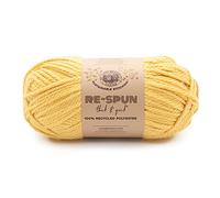 Lion Brand Yarn Respun Thick & Quick, Super Bulky Recycled Polyester Yarn for Knitting, Crochet, and Crafts, Sunshine, 1 Pack