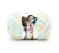 Lion Brand Yarn Scarfie Lite, Self-Striping Wool Blend, Medium Weight Yarn for Knitting and Crochet, Palm, 1 Pack