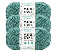 Lion Brand Yarn Thick & Quick Yarn Yarn, Soft and Thick. for Knitting, Crocheting and Crafts, 3-Pack, Green (Hydro)