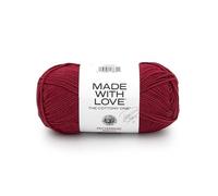 Lion Brand Yarn Tom Daley - The Cottony One, Yarn for Knitting and Crocheting, Robbie Red, 1 Pack