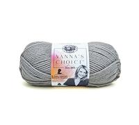 Lion Brand Yarn Vanna's Choice, Aran Weight Yarn for Knitting, Crochet, and Crafts, Silver Grey, 1 Pack