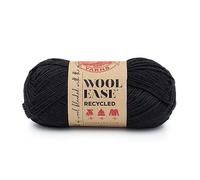 Lion Brand Yarn Wool-Ease Recycled Light Worsted-Weight Yarn for Knitting and Crochet, Black, 1 Pack, Wool and Acrylic Blend Fiber Perfect for Scarves, Hats and Blankets, 196 Yards