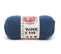 Lion Brand Yarn Wool-Ease, Soft, Worsted Weight Wool Blend Yarn for Knitting, Crochet, and Crafts, Denim, 1 Pack