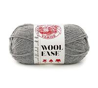 Lion Brand Yarn Wool-Ease, Soft, Worsted Weight Wool Blend Yarn for Knitting, Crochet, and Crafts, Grey Heather, 1 Pack