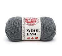 Lion Brand Yarn Wool-Ease, Soft, Worsted Weight Wool Blend Yarn for Knitting, Crochet, and Crafts, Oxford Grey, 1 Pack