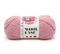 Lion Brand Yarn Wool-Ease, Soft, Worsted Weight Wool Blend Yarn for Knitting, Crochet, and Crafts, Rose Heather, 1 Pack