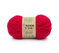 Lion Brand Yarn Wool-Ease T&Q Recycled, Bulky Yarn for Crochet, Red, 1 Pack