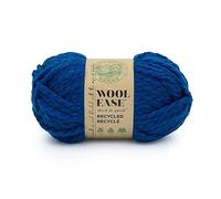 Lion Brand Yarn Wool-Ease T&Q Recycled, Bulky Yarn for Crochet, Royal Blue, 1 Pack