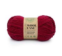Lion Brand Yarn Wool-Ease T&Q Recycled Yarn, Burgundy