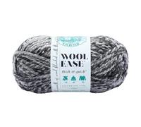 Lion Brand Yarn Wool-Ease Thick and Quick Yarn, Acrylic, Licorice, 21.59x9.525x9.525 cm