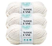 Lion Brand Yarn Wool-Ease Thick and Quick Yarn Yarn with Wool, Convenience, Thick, Soft and Bulky Yarn for Knitting, Crochet and Crafts, 3 Pieces, Starlight