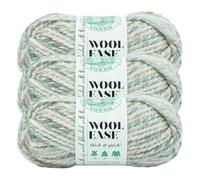 Lion Brand Yarn Wool-Ease Thick and Quick Yarn Yarn with Wool, Convenience, Thick, Soft and Bulky Yarn for Knitting, Crochet and Crafts, 3 Pieces, Seashell