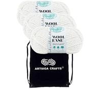 Lion Brand Yarn Wool Ease Thick & Quick 640-301 Celebration Metallic | 3 Skeins, Same Dye Lot, Project Bag, CYC #6 Super-Bulky, 80% Acrylic-20% Wool, Ideal for Crochet, Knitting Blankets, Throws