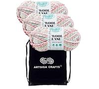 Lion Brand Yarn Wool Ease Thick & Quick 640-619 Carousel | 3 Skeins, Same Dye Lot, Project Bag, CYC #6 Super-Bulky, 80% Acrylic-20% Wool, Ideal for Crochet, Knitting Blankets, Throws