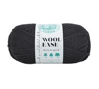 Lion Brand Yarn Wool-Ease Thick & Quick, Super Bulky Wool Blend Yarn for Knitting, Crochet, and Crafts, Black, 1 Pack