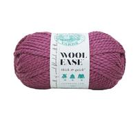 Lion Brand Yarn Wool-Ease Thick & Quick, Super Bulky Wool Blend Yarn for Knitting, Crochet, and Crafts, Fig, 1 Pack