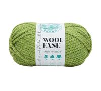 Lion Brand Yarn Wool-Ease Thick & Quick, Super Bulky Wool Blend Yarn for Knitting, Crochet, and Crafts, Grass, 1 Pack