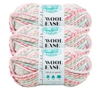 Lion Brand Yarn Wool-Ease Thick and Quick Yarn Yarn with Wool, Convenience, Thick, Soft and Bulky Yarn for Knitting, Crochet and Crafts, 3 Pieces, Carousel