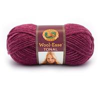 Lion Brand Yarn Wool-Ease Tonal Yarn, Acrylic, Raspberry