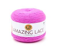 Lion Brand Yarn Yarn, Acrylic, Feather & Fan Fuchsia, One Skein, 213-146