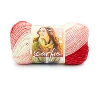 Lion Brand Yarn Yarn, Wool Blend, Red/Cream, 1 Pack