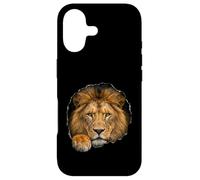 Lion Breaking Through Torn Hole Wild Cat Graphic Case for iPhone 17