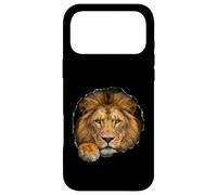 Lion Breaking Through Torn Hole Wild Cat Graphic Case for iPhone 17 Pro Max