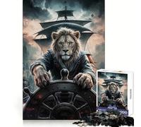 Lion Captain at The Helm Jigsaw 1000 Pieces for Adults Relax Game Stress Relief Fun Challenge Premium Gift (50x75cm)