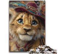 Lion Chief Jigsaw Puzzles for Adults 2000 Jigsaws,Help The Brain Exercise Addictive Toys to Cultivate Patience Parent-child Interaction (70X100cm)