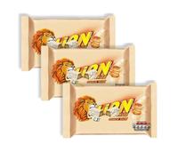 Lion Chocolate Bar Multipack Bundle - Brownie, White & Milk Flavours - Crunchy Biscuit & Caramel Chocolate Treats (3x, Lion White Snack)