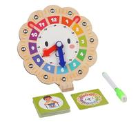 Lion Chronometer - Feline Learning for Schooling | Timber Construction with Movable Pointer Arrows, Segmented Hue Matching & Numbered Puzzles for Playgroups, Bedrooms, Creches and Desks