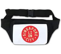 Lion City Singapore Minimalist Art Waist Bag Fanny Pack White