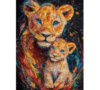 Lion Colored Jigsaw Puzzles for Adults 1000, 1000 Piece Jigsaw Puzzles, Challenging Puzzle, Classic Educational Jigsaws Games, Fun Family Activities, for Home Wall Decoration Gift DX0YL0-830