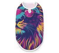 Lion Colorful Aesthetics Print Pet Clothes T Shirt Pets Clothing Vests Tee Tops Dogs Costume Coat For Dog Cat M