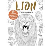Lion Coloring Book: Easy and Relaxing Designs for Stress Relief and Fun, A Cute Animal Coloring Book for Lion Lovers