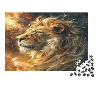 Lion Cosmic Majesty Year in Pictures 1000 Piece with Clean Edges Personalised Jigsaws for Mindfulness Activities for Adults in Hobby Kits 52x38cm/1000pcs