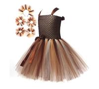 Lion Costume Kids Adjustable Shoulder Straps Girls Gown