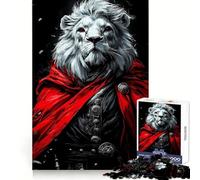 Lion Crimson Warrior Adult Jigsaw Puzzle1000 Pieces Focus Train Snug Connection Family Enjoyable (38x52cm)