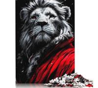 Lion Crimson Warrior Jigsaw Puzzles Puzzle for Adults Kids. 1000 Pieces Whimsical Challenge Toy Educational Games Home Decoration for Adults& Kids Age 14 Years Up 1000pcs (75x50cm)