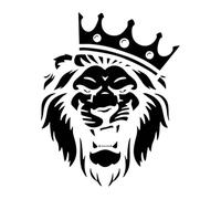 Lion Crown Car Decal - 'Not All Kings Wear Crowns' Vinyl Sticker For Window & Bumper(Black,25X20CM)