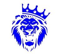Lion Crown Car Decal - 'Not All Kings Wear Crowns' Vinyl Sticker For Window & Bumper(Blue,20X16CM)
